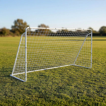 3.6m x 1.8m Portable Soccer Goal Net Steel Post Frame Backyard Football Training Set.
