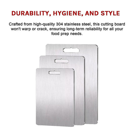 3 x 304SS Cutting Chopping Board Stainless Steel.