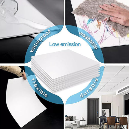 12x Smooth Drop Ceiling Tile 2ft x 2ft PVC Ceiling Panel.