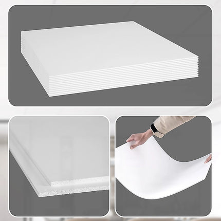 12x Smooth Drop Ceiling Tile 2ft x 2ft PVC Ceiling Panel.