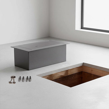 Underfloor Concealed Safe with Key – Heavy Duty Hidden Floor Security Box.