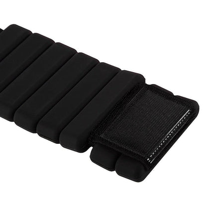 2-Piece Ankle & Wrist Weights – 1kg Pair Adjustable Workout Bangles (Black).