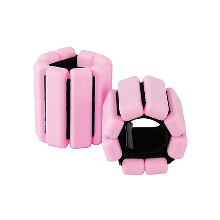 2-Piece Ankle & Wrist Weights – 1kg Pair Adjustable Workout Bangles (Pink).