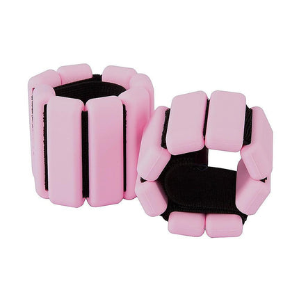 2-Piece Ankle & Wrist Weights – 2kg Pair Adjustable Workout Bangles (Pink).