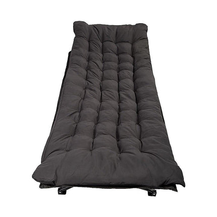 Camping Bed Elevated Cot with Mattress Foldable Outdoor Adult Sleeping.