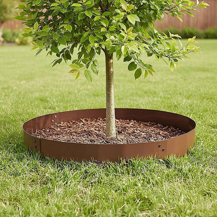 60cm Steel Garden Tree Ring with Spikes – Heavy-Duty Root Barrier & Edging.