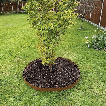 60cm Steel Garden Tree Ring with Spikes – Heavy-Duty Root Barrier & Edging.