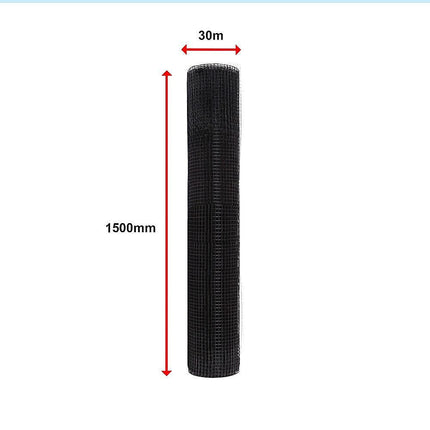 30m Black Chicken Wire Mesh Roll – Heavy Duty Aviary Netting & Garden Fencing for Poultry Enclosures.