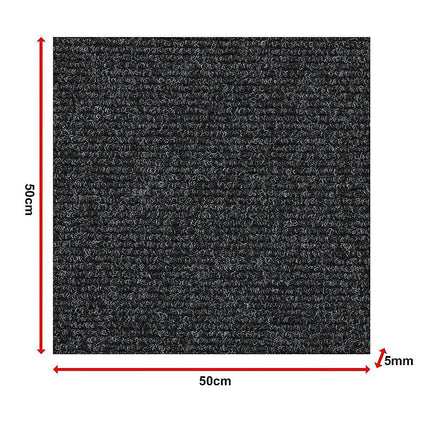 5m² Black Carpet Tiles Set – Commercial & Domestic Flooring for Office, Retail, Home.