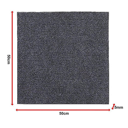 5m² Dark Grey Carpet Tiles Set – Commercial & Domestic Flooring for Office, Retail, Home.