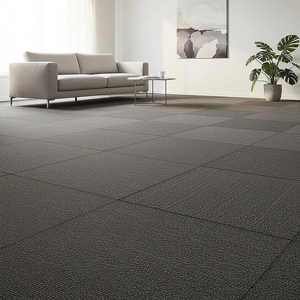 5m² Dark Grey Carpet Tiles Set – Commercial & Domestic Flooring for Office, Retail, Home.