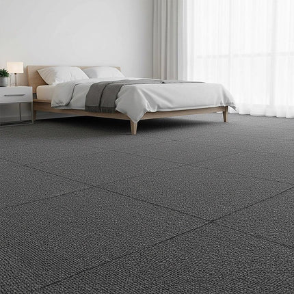 5m² Dark Grey Carpet Tiles Set – Commercial & Domestic Flooring for Office, Retail, Home.
