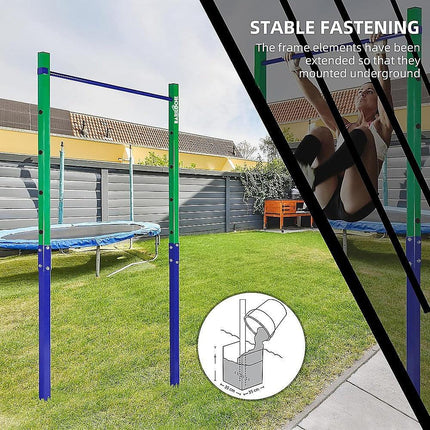 Single Outdoor Pull-Up Bar – Height Adjustable Gymnastics & Fitness Bar.