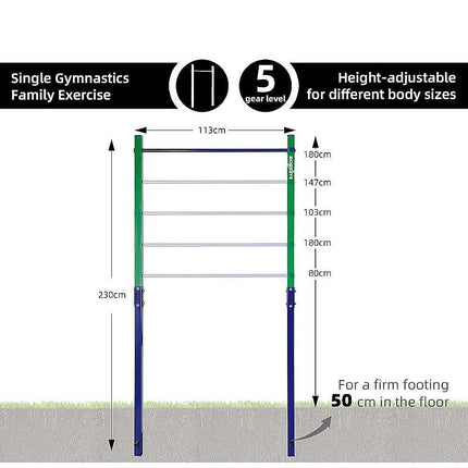 Single Outdoor Pull-Up Bar – Height Adjustable Gymnastics & Fitness Bar.