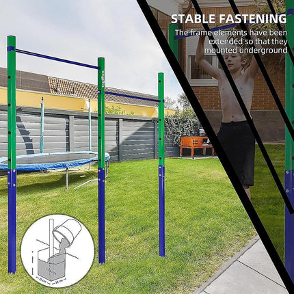 Double Outdoor Pull-Up Bar – Height Adjustable Gymnastics & Fitness Bar.