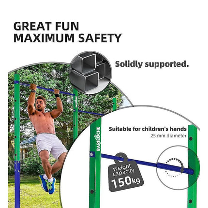 Double Outdoor Pull-Up Bar – Height Adjustable Gymnastics & Fitness Bar.