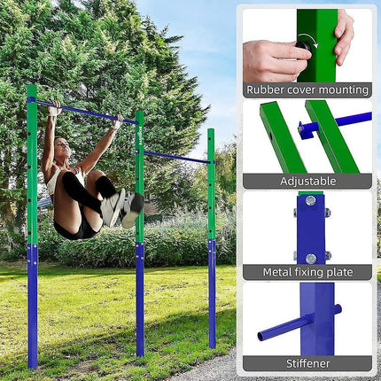 Double Outdoor Pull-Up Bar – Height Adjustable Gymnastics & Fitness Bar.