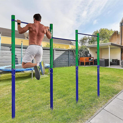 Triple Outdoor Pull-Up Bar – Height Adjustable Gymnastics & Fitness Bar.