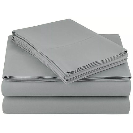 Double Bed Sheet Set – 1800 Series Microfiber, Deep Pocket, Soft & Breathable, Grey.