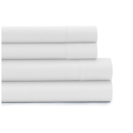 Double Bed Sheet Set – 1800 Series Microfiber, Deep Pocket, Soft & Breathable, White.