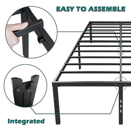 Queen Metal Bed Frame 45cm High – Full Steel Base Platform.