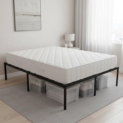 Queen Metal Bed Frame 45cm High – Full Steel Base Platform.