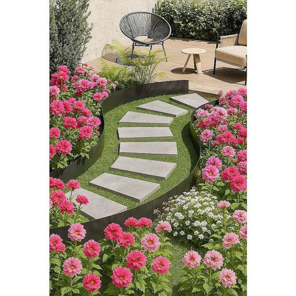 Steel Landscape Edging 6 Pack – 100x20cm Rust-Resistant Garden Border Edging.