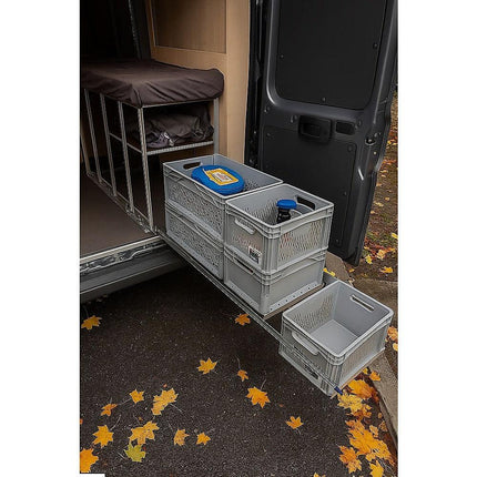 2 x 125kg Heavy Duty Locking Drawer Slides – Industrial Drawer Runners Pair.