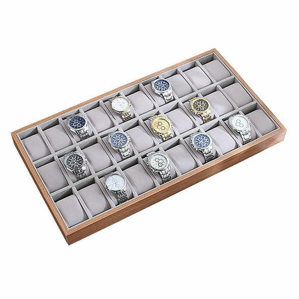 30-Grid Watch & Jewellery Tray Organiser Display Case Holder – Velvet Drawer Insert.