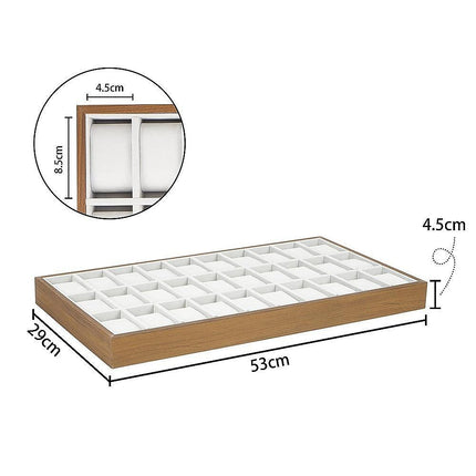 30-Grid Watch & Jewellery Tray Organiser Display Case Holder – Velvet Drawer Insert.