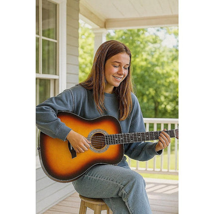38" Full Size Acoustic Guitar – Beginner Wooden Guitar for Adults & Teens.