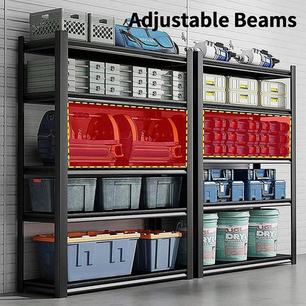 120x40x183cm Metal Garage Shelving Rack – Heavy-Duty Steel Storage.
