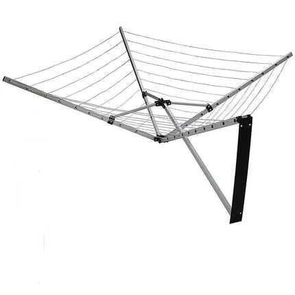26m Folding Dryer for Laundry & Washing - Wall Mounted 5 Arm Clothes Airer.