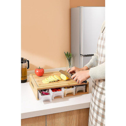 Bamboo Cutting Board Set with Graters & Containers – Food Prep Station.