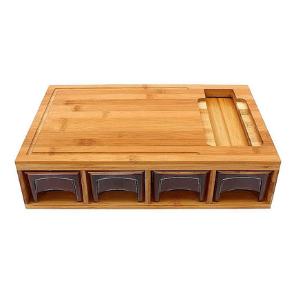 Bamboo Cutting Board Set with Graters & Containers – Food Prep Station.