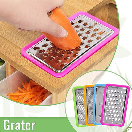 Bamboo Cutting Board Set with Graters & Containers – Food Prep Station.