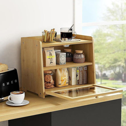 Enclosed Bread Box – Large Kitchen Countertop Bread Storage Container for Freshness & Organisation.