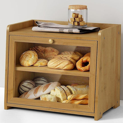 Enclosed Bread Box – Large Kitchen Countertop Bread Storage Container for Freshness & Organisation.