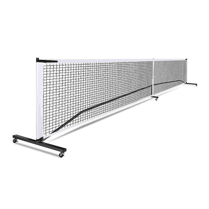Portable 6.7m Pickleball Net Set – Heavy Duty Metal Frame with Wheels.