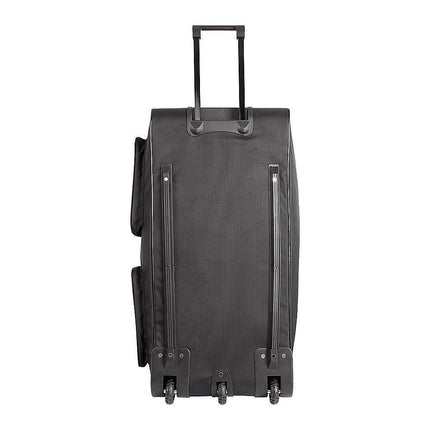 Large Black Wheeled Travel Duffle Bag – Rolling Luggage Trolley.
