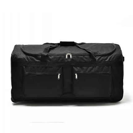Large Black Wheeled Travel Duffle Bag – Rolling Luggage Trolley.