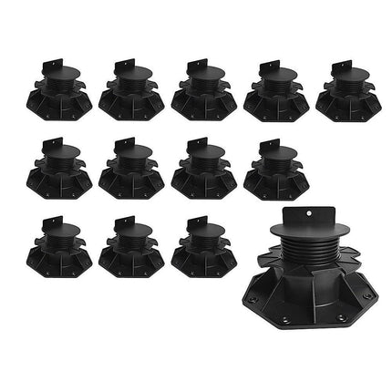 12 Pack Adjustable Deck Support Pedestals – Deck Foundation Bases.