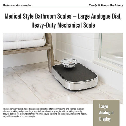 Medical Style Bathroom Scales – Large Analogue Dial, Heavy-Duty Mechanical Scale.