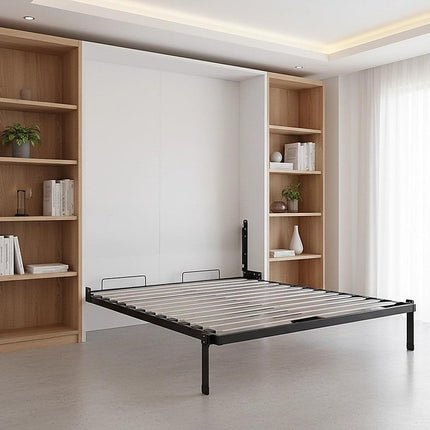 Double DIY Wall Bed Hardware Kit with Gold handle – Frame & Mechanism for Custom Build.