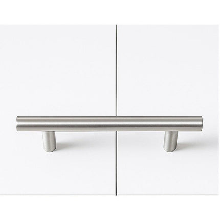 Double Wall Bed in White Gloss – Space Saving Murphy Bed Kit with Silver Door Handle.