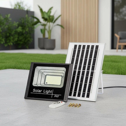 60W LED Solar Flood Light with Motion Sensor – Outdoor Security Lighting.
