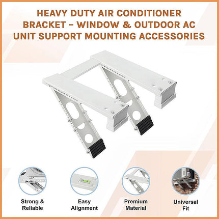 Heavy Duty Air Conditioner Bracket – Window & Outdoor AC Unit Support Mounting Accessories.