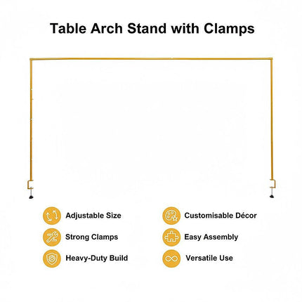 Table Arch Stand with Clamps – Wedding & Birthday Party Balloon Decoration Frame.