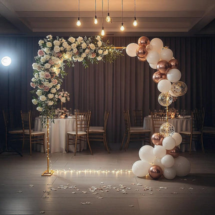 3m Wedding Arch Backdrop Stand – Square Metal Frame for Balloons & Flowers.