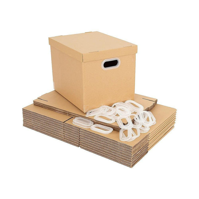10Pcs Corrugated Cardboard Storage Boxes – Multi-Purpose Organising Cartons.